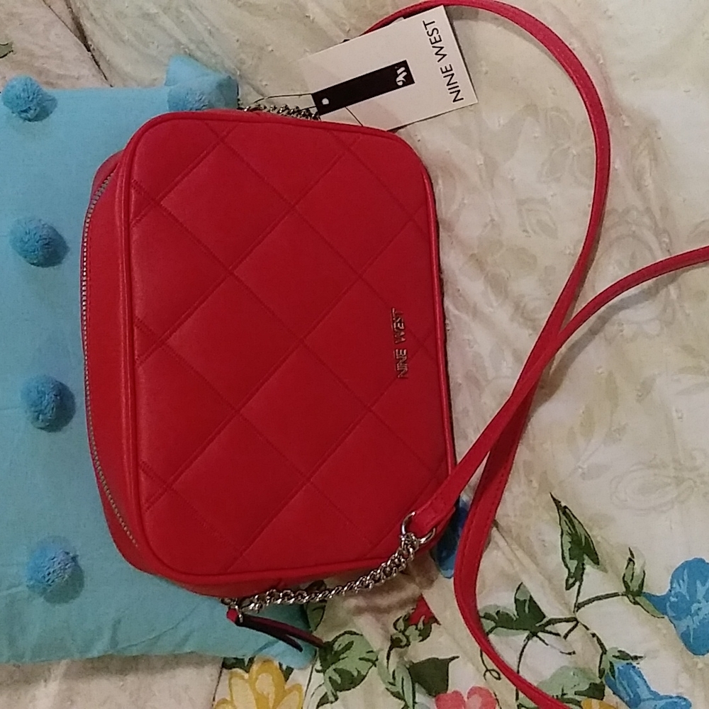 Red crossbody bag